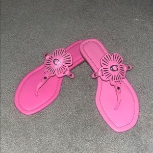 Coach Pink Floral Sandals